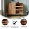 Merrick Lane Aloise Bar and Sideboard with Storage Cabinet, Hanging Stemware Holders and Bottle Storage